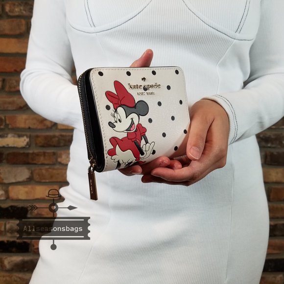 NWT Disney x Kate Spade New York Other Minnie Mouse Zip Around Wallet WHITE NEW - Picture 3 of 4